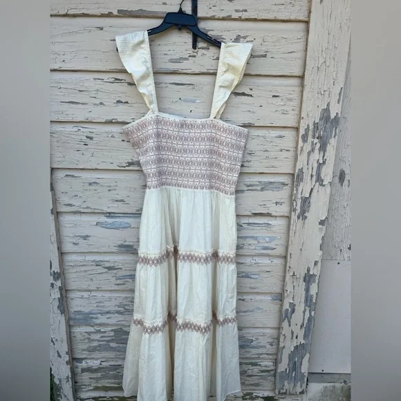 maxi cotton shirt dress Ellie Cotton Maxi Shirt Dress-Texture Stripe